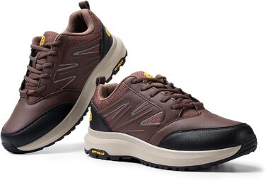 Черевики для хайкінгу FitVille для чоловіків, широкі, водонепроникні, трекінгові, антиковзаючі, для будь-якої погоди, з підтримкою склепіння стопи, розмір 39.5-50, колір коричневий