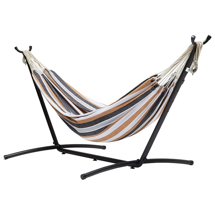 Гамак Amazon Basics з підставкою, тканинний, 117x300x100 см, багатоколірний