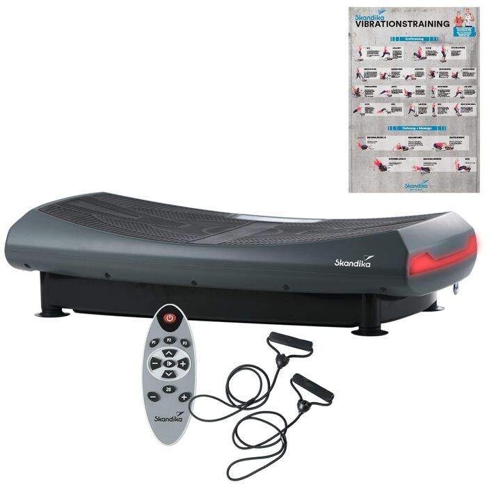 Віброплатформа Skandika V2000 4D: фітнес, вібрація до 35 Гц, Bluetooth, пульт, 60 рівнів, 3+3 програми