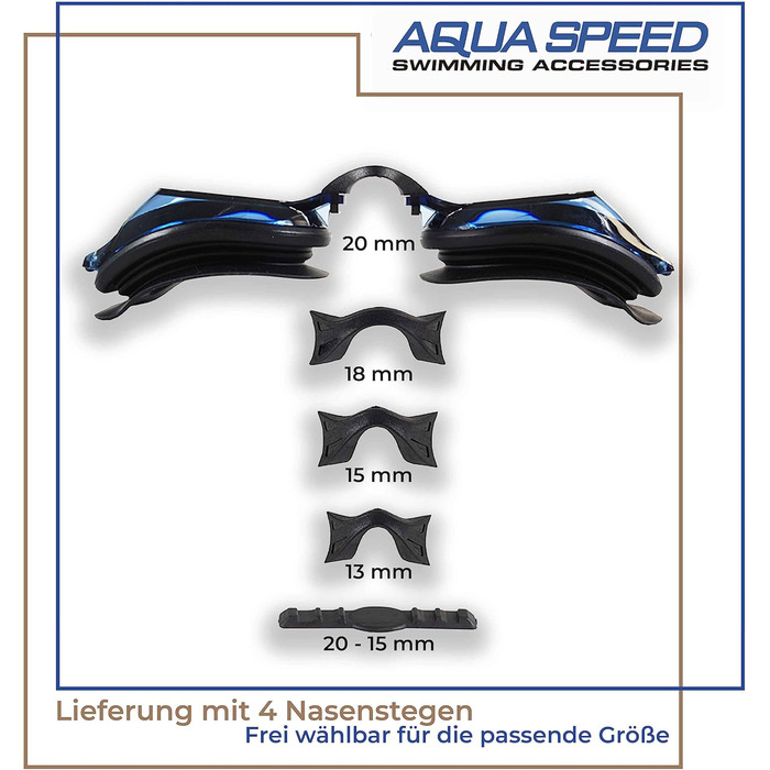 Плавальні окуляри Aqua Speed Lumina з діоптріями для дорослих, короткозорість, чорні, тоновані лінзи, індивідуальний вибір діоптрій для кожного ока