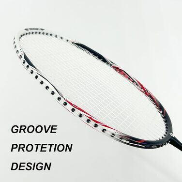 Набір для бадмінтона Senston: ракетки з карбону, сумка та 6 воланчиків, червоний/синій