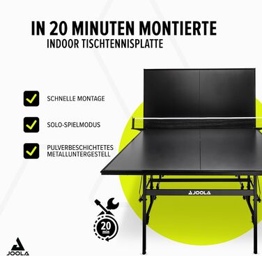 Стіл для пінг-понгу JOOLA Inside 13 - розкладний, для залу, 274x152.5x76 см, в комплекті сітка