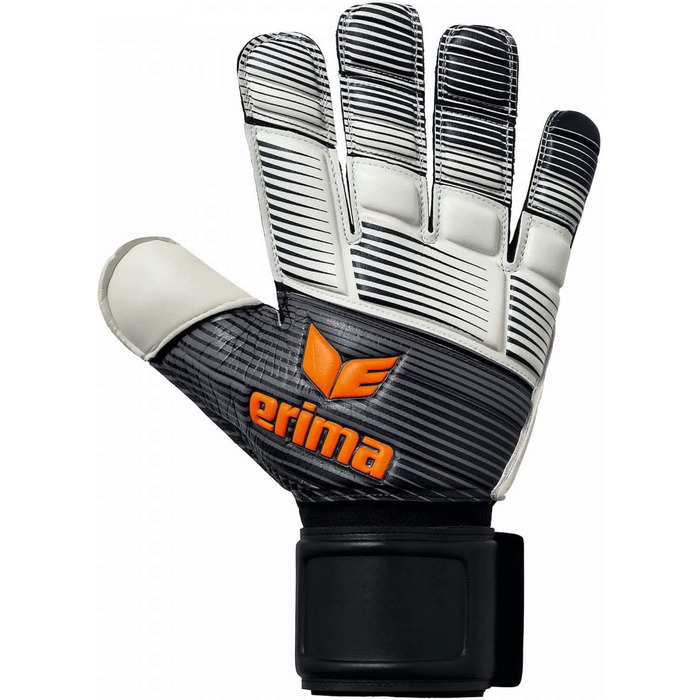 Воротарські рукавички Erima Skinator Hybrid Training 8 чорні/білі/помаранчеві