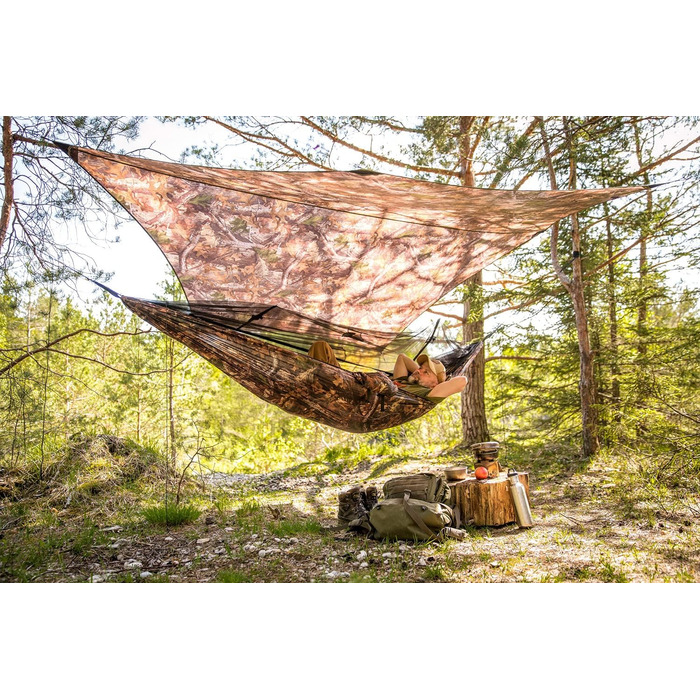 Гамак Amazonas Moskito Traveller Forest Ultra Light - надлегкий, нейлон Ripstop, 275x140 см, 500г