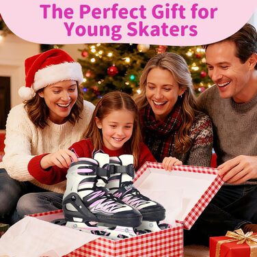 Інлайни BELEEV для дітей, підлітків та дорослих, ролики з регульованим розміром, світлодіодні шнурки та колеса, рожевий колір