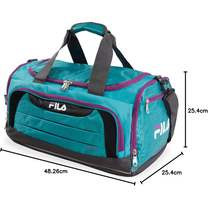 Спортивна сумка FILA Cypress Unisex, маленька сумка для спорту, бірюзовий/фіолетовий, універсальний розмір