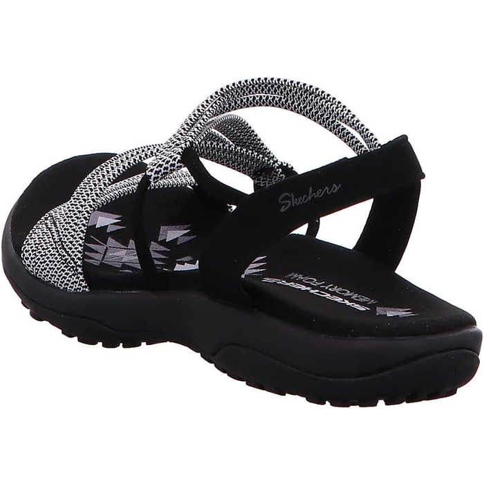 Сандлії Skechers Reggae Slim Stretch Appeal Z-gore на підборах (36 EU, чорно-білі)