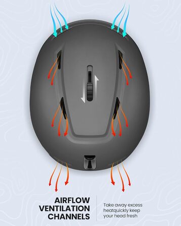 Гірськолижний шолом OutdoorMaster MIPS для чоловіків та жінок, сноубордичний шолом із вентиляцією, полікарбонатна оболонка, EPS-вставка, індивідуальна посадка