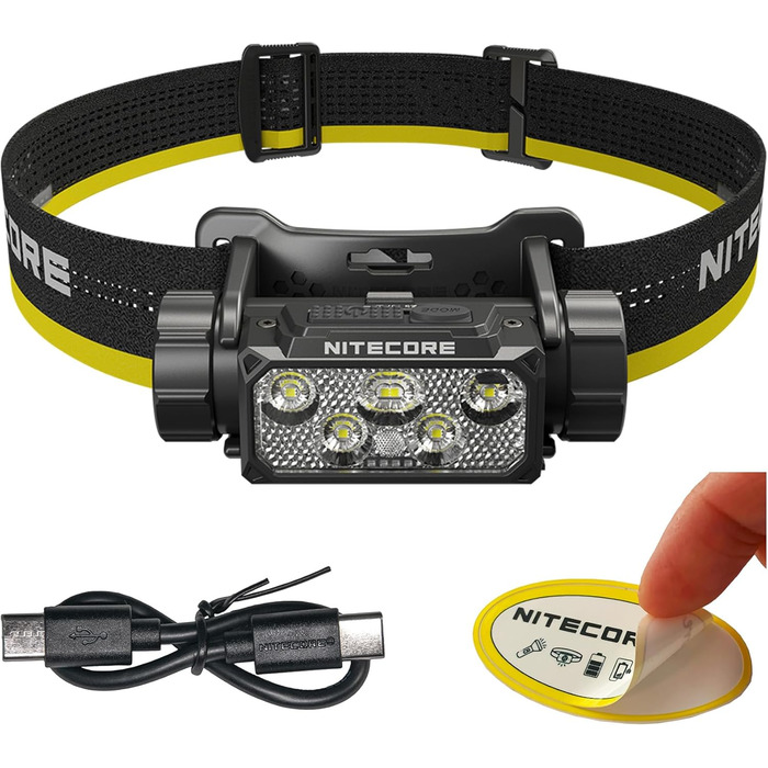 Ліхтар Nitecore HC70 UHE: 1600 люмен, USB-C, тривалий час роботи, біле та червоне світло для промисловості, полювання, пошуку та рятування, спелеології