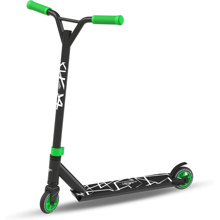 Трюковий самокат Carromco Action Rider 100 зелено-чорний, для скейтпарку, HIC-компресія