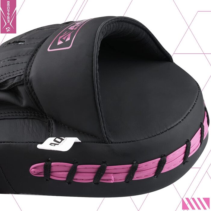 Боксерські рукавиці-лапи AQF Pratzen для муай-тай, кікбоксингу, MMA, карате (рожеві)