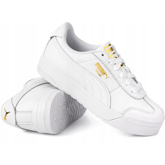 Жіночі спортивні кросівки PUMA Roma Feminine, білі, шкіряні, р. 37