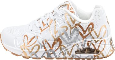 Кросівки жіночі Skechers UNO 2 - Floating Love, білі з серцями, 40 EU, Durabuck