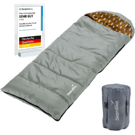 Спальний мішок для дітей Skandika Dundee Junior - теплий, водонепроникний, 175 x 70 см, фланель, комфорт 13°C