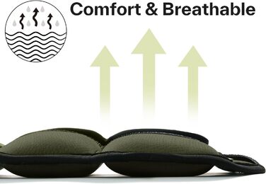 Шкарпетки з обтяженням для ніг Sportneer, регульовані, 0.5-2.3 кг (на ногу), армійний зелений