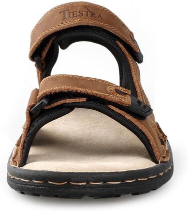 Чоловічі сандалії з натуральної шкіри для активного відпочинку та трекінгу. Легкі літні сандалії на підошві, коричневі, 45 EU