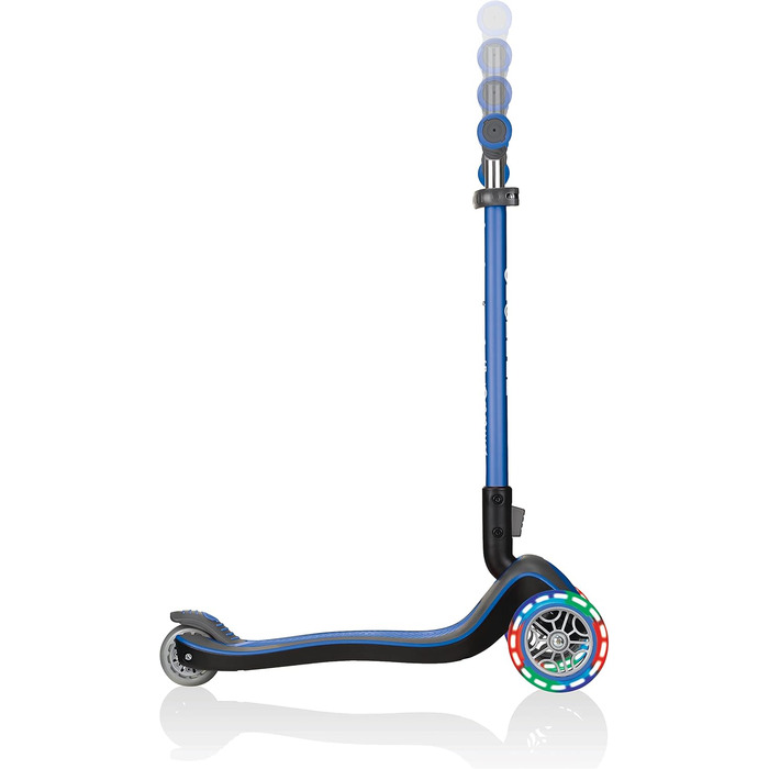 Дитячий самокат GLOBBER Elite, 3 колеса, LED, регульований, для дітей від 3 років, колеса 120/80 мм, підшипники ABEC 5