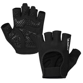 Фітнес рукавички ATERCEL для жінок та чоловіків - неслизькі дихаючі рукавички для тренувань з преміальним зчепленням та захистом долонь для силових тренувань, спортзал, воркаут, тренування. Чорний колір