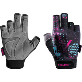 Фінські рукавички Bassdash Astro: для риболовлі, катання на велосипеді, альпінізму та фітнесу (рожеві)