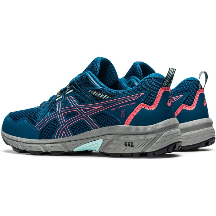 Жіночі кросівки для бігу ASICS Gel-Venture 8, 37.5 EU, кольори Deep Sea Teal та Blazing Coral