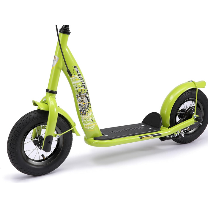 Дитячий роликовий самокат STAR SCOOTER з повітряними колесами (10 дюймів) для хлопчиків та дівчаток 4-5 років. Зелений