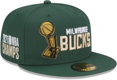 Кепка New Era 59Fifty з логотипом NBA Champions Milwaukee Bucks, зелений колір (62)
