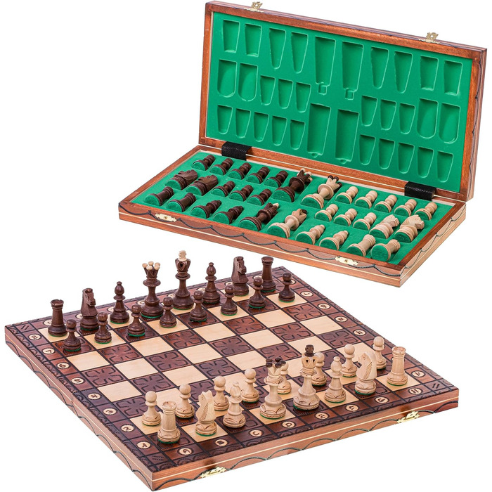 Дитячі шахи JUNIOR LUX 41x41 см – дерев'яні фігури та дошка