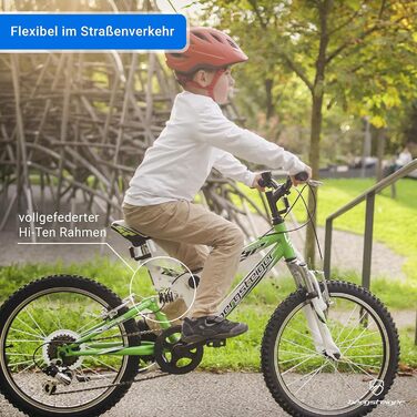 Дитячий велосипед Bergsteiger Montreal 20/24 дюймів, 18 швидкостей Shimano, повна амортизація, для хлопчиків і дівчаток 6-13 років, гірський велосипед