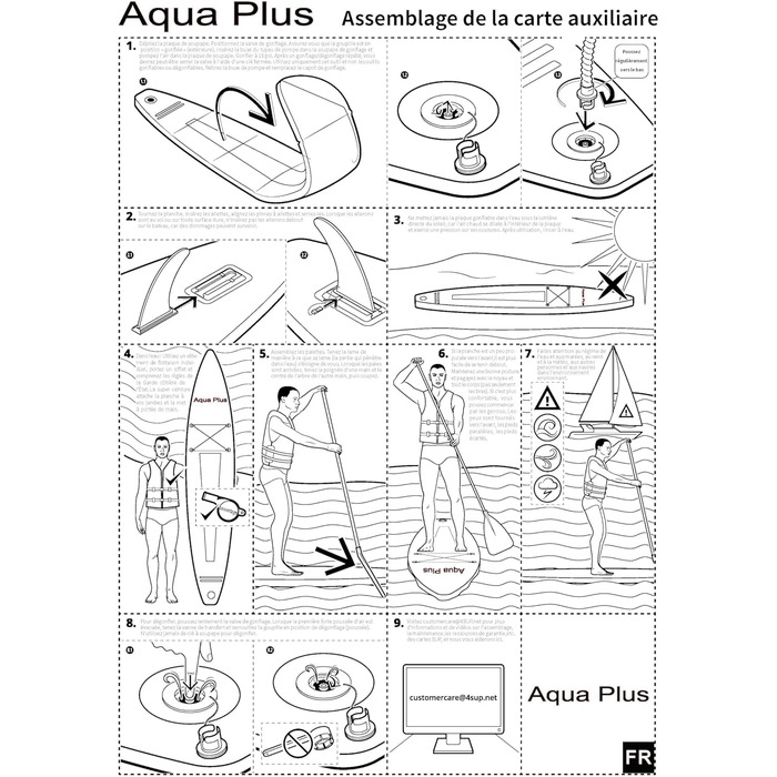 Надувне SUP Aqua Plus 15см: дошка для SUP, весло, насос, рюкзак. Підходить для будь-якого рівня підготовки. Розмір 335x83x15см, кольори: фіолетовий, жовтий, зелений.