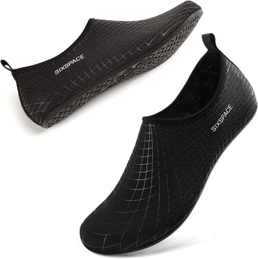 Чоловічі та жіночі аквашузи Sixspace для плавання, серфінгу та йоги. Швидка сушка, дихаючі, чорні (41 EU)