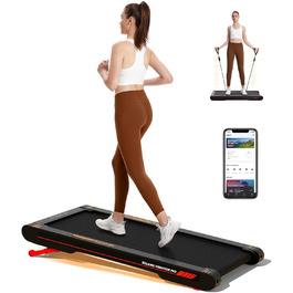Ходунковий килимок з APP, бігова доріжка для дому 6 км/год, ходункова доріжка для офісу та дому з пультом дистанційного керування (Чорний)