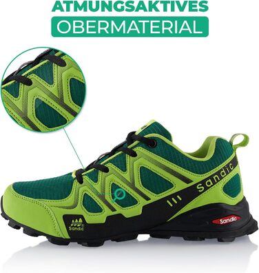 Трекінгові черевики для жінок та чоловіків, трекінгові та бігові черевики, дихаючі, 36 EU, зелені