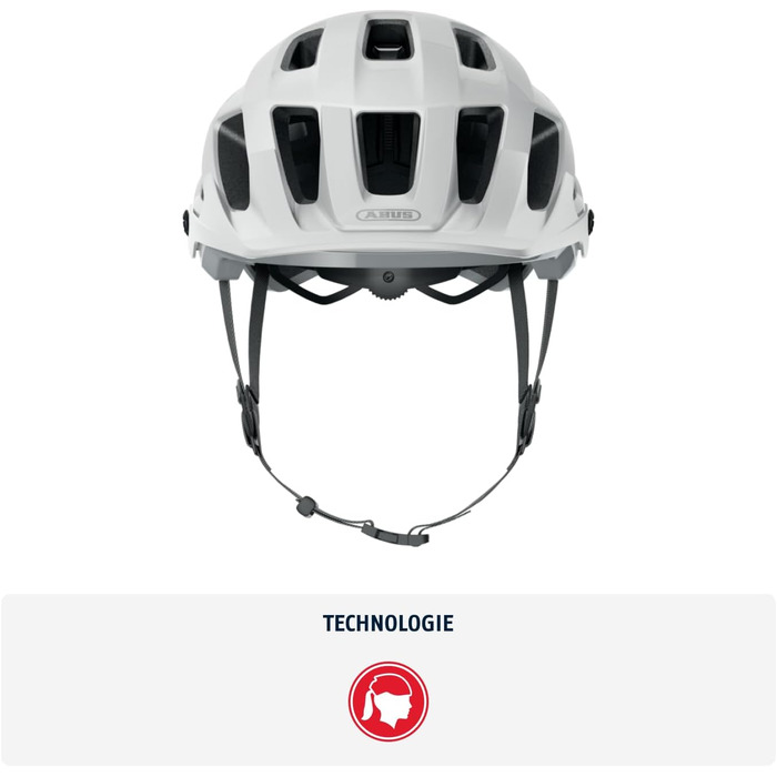 ABUS Moventor 2.0 - велосипедний шолом для гірського велосипеда, All-Mountain, білий (shiny white), S (51-55 см)