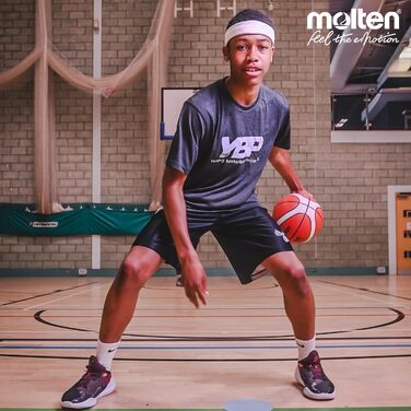 Баскетбольний м'яч Molten B6G2000 білий/синій/сріблястий