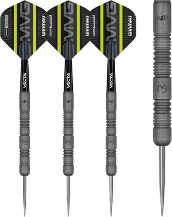 Дротики WINMAU Michael Van Gerwen MvG Exact 25 г, вольфрамові з оперенням і стрижнями