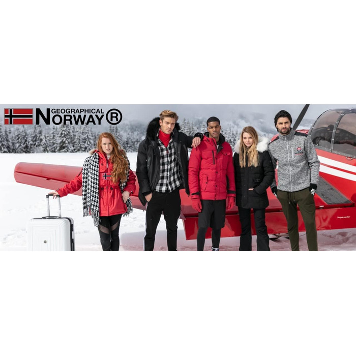 Чоловічий теплий халат Geographical Norway Tangata Herren, червоний (S, Königsblau Schwarz)