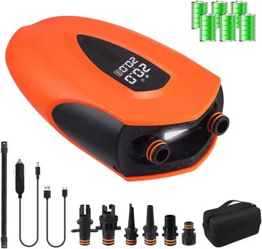 Електричний надувний насос SUP з акумулятором 12000mAh, 20 PSI - SUP, човни, каякі, кайтсерфінг