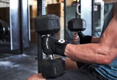 Гантелі Harbinger Training Grip: вантажні рукавички для важкої атлетики, чорний L