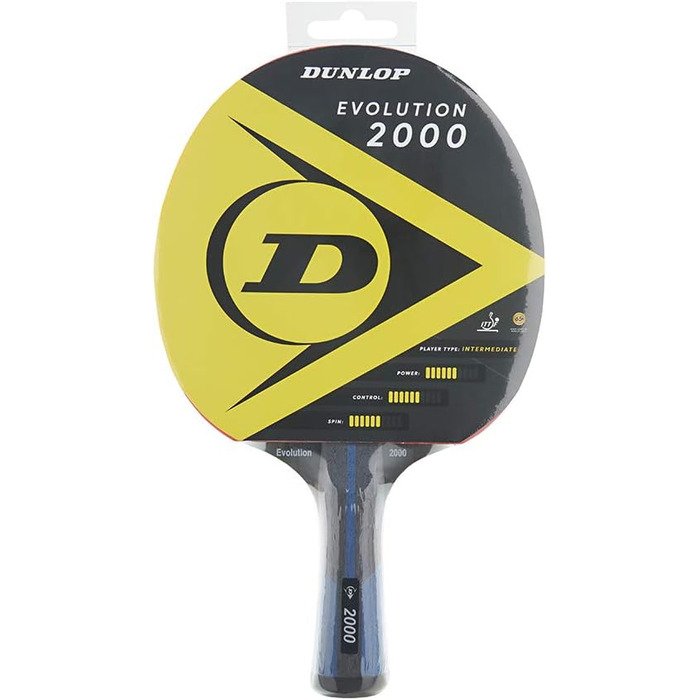 Настільна ракетка Dunlop Evolution 2000, ITTF, для просунутих, чорна, універсальна