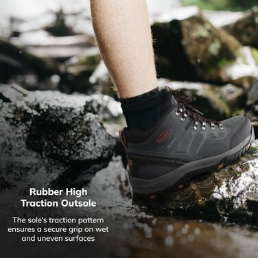 Чоловічі черевики Skechers Relment Pelmo 64869 сірого кольору з замші, 43 EU