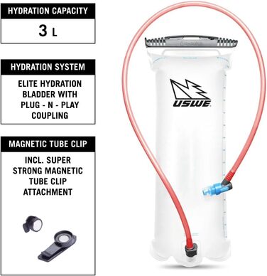 Гідропак USWE Moto Hydro 4L з резервуаром для води, безвідбійний рюкзак для ендуро та офф-роуд мотоциклів, чорний/синій