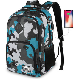 Рюкзак для ноутбука YAMTION 35L з USB-портом, водонепроникний, для чоловіків і жінок, для школи