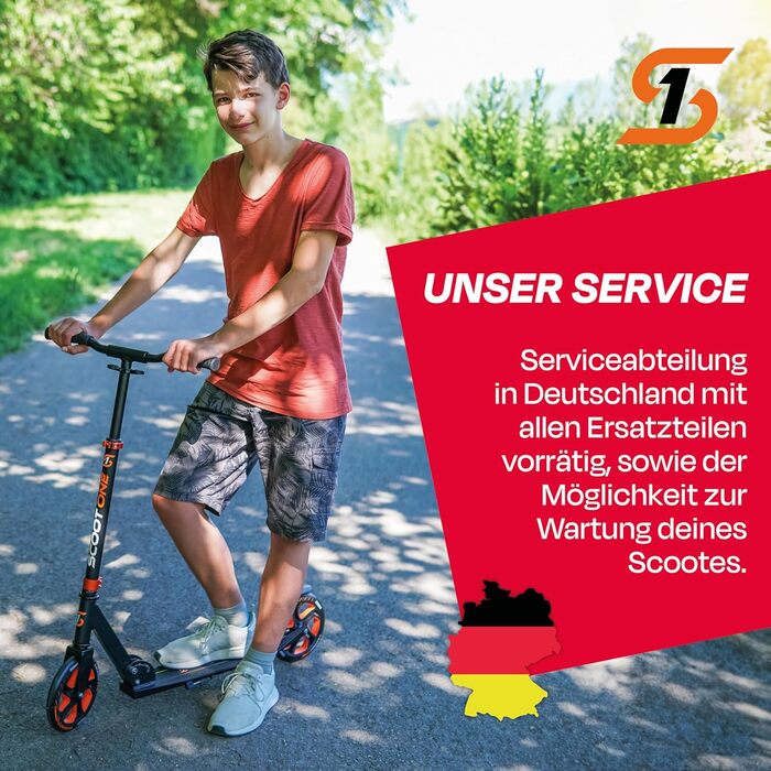 Алюмінієвий самокат S1 / S2 – регульований по висоті, ABEC 7 (червоний, Scooter S 1 Pro)