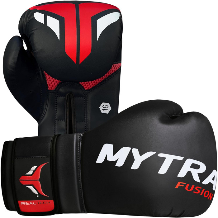 Боксерські рукавички Mytra Fusion 10-16oz для MMA, Муай Тай, кікбоксингу та спарингів, чоловічі та жіночі, тренувальні