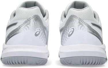 Жіночі тенісні кросівки ASICS Dedicate 8 білого та сріблястого кольорів, розмір 40.5 EU