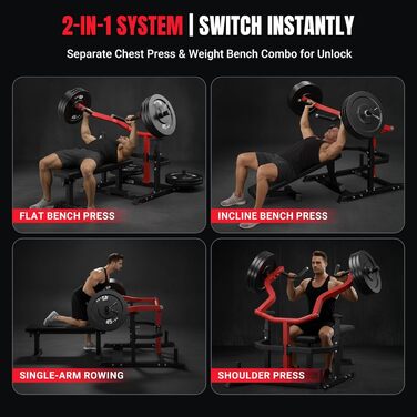 Складана тренажерна лава YOLEO з підставкою для штанги, мультифункціональна, для дому, з можливістю тренування пресу та підйому ніг (2 в 1)