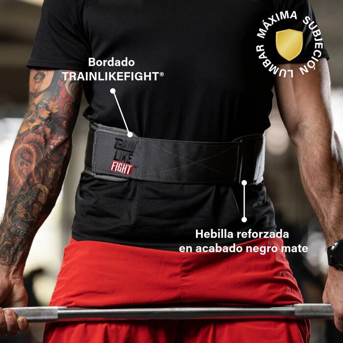 Пояс для важкої атлетики TRAINLIKEFIGHT, для функціональних тренувань, фітнесу та підйому ваги, з підтримкою попереку, високонадійний