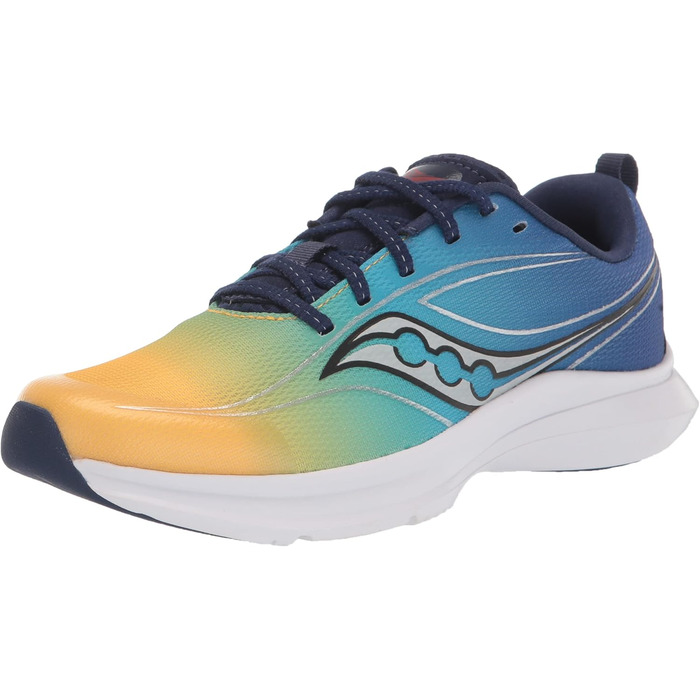 Кросівки Saucony Kinvara 13 для дівчаток та хлопчиків (синьо-жовті, 10.5 US Big Kid)