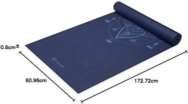 Йога мат Gaiam Premium 6 мм з малюнком, антиковзка, для йоги, пілатесу та фітнесу (172 x 61 x 6 мм)
