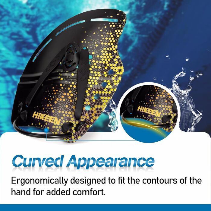 Плавці для плавання Profi, вигнуті, гідродинамічний дизайн, регульовані ремінці, для силових тренувань, жовті